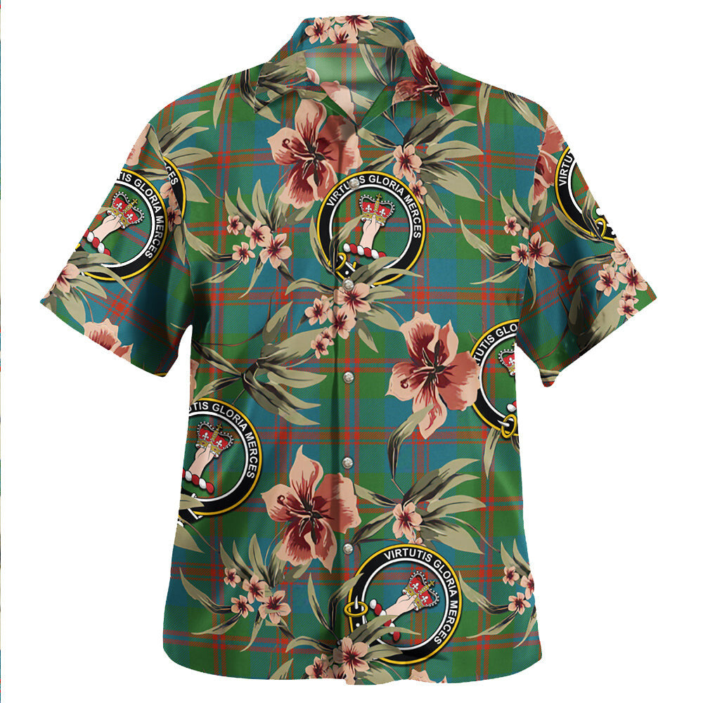 Clan Robertson of Struan Ancient Tartan Crest Badge Aloha Hawaiian Shirt Tropical Old Style NM90 Robertson of Struan Ancient Tartan Tartan Today   