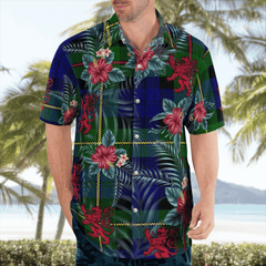 Clan MacEwen Modern Tartan Scottish Lion Hawaiian Shirt MQ75 MacEwen Modern Tartan Tartan Hawaii Shirt   