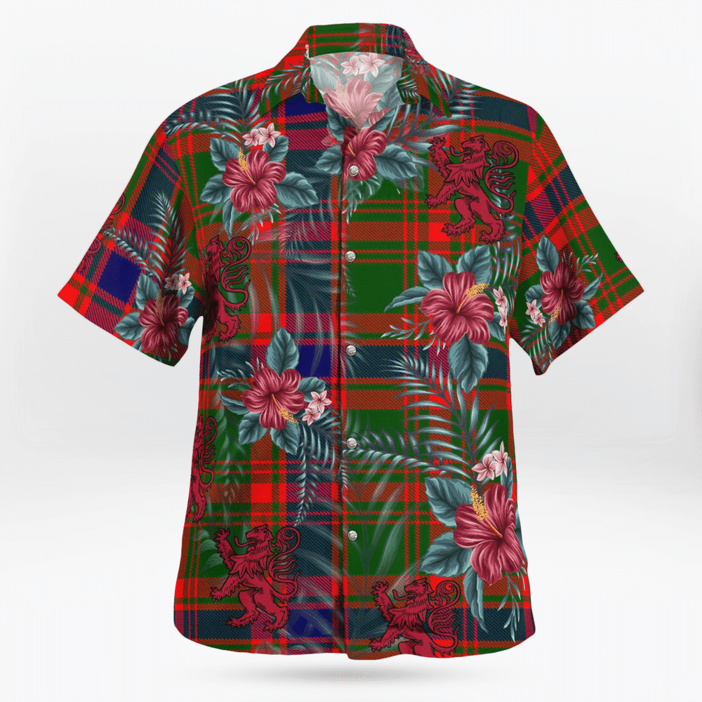 Clan Nithsdale District Tartan Scottish Lion Hawaiian Shirt RL61 Nithsdale District Tartan Tartan Hawaii Shirt   