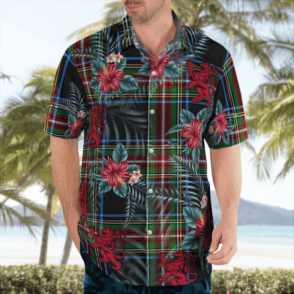 Clan Lyle Tartan Scottish Lion Hawaiian Shirt DL97 Lyle Tartan Tartan Hawaii Shirt   
