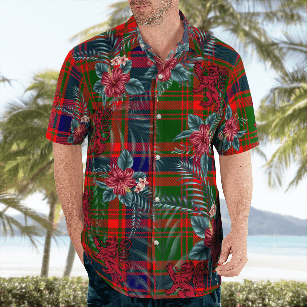 Clan Nithsdale District Tartan Scottish Lion Hawaiian Shirt RL61 Nithsdale District Tartan Tartan Hawaii Shirt   