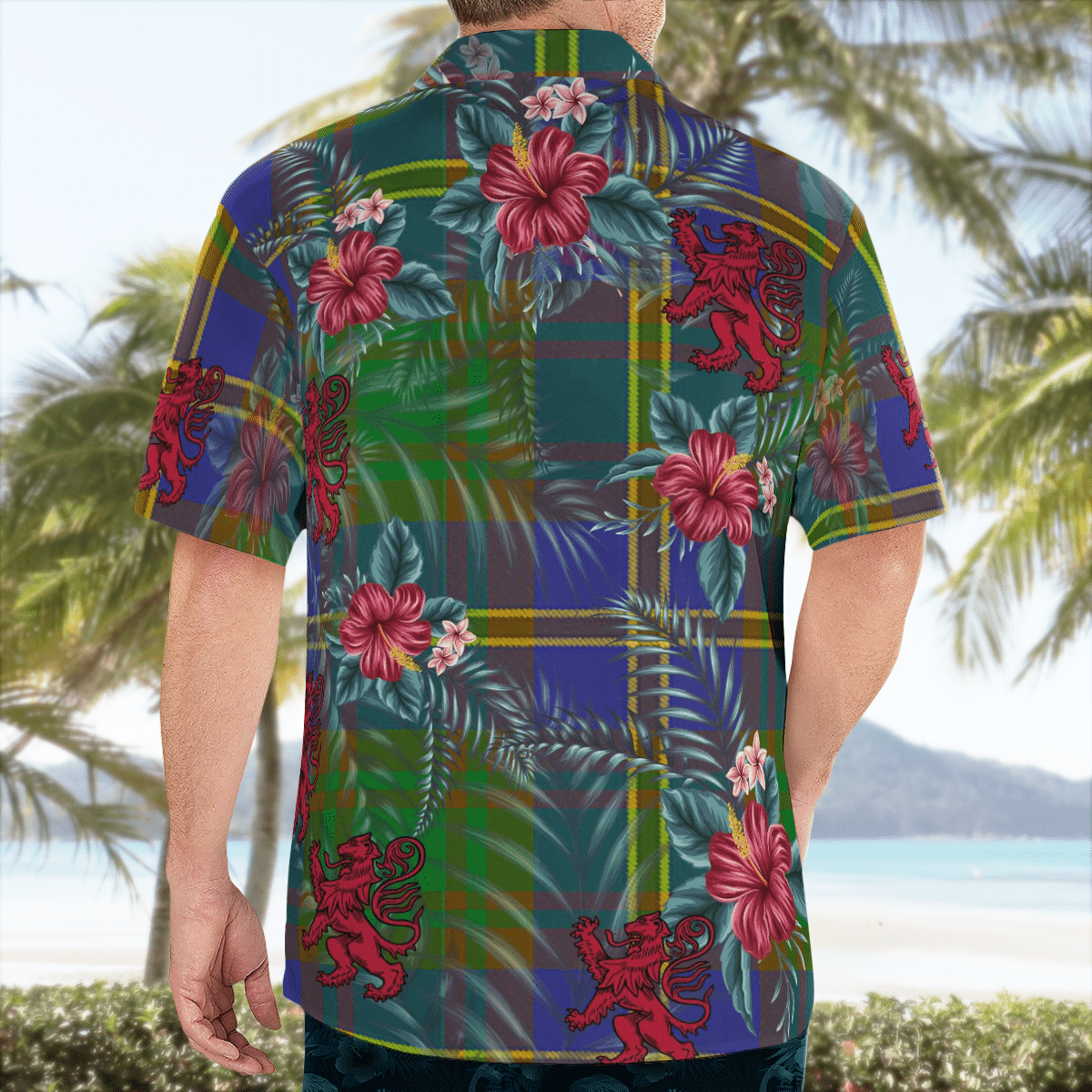 Clan Strange of Balkaskie Tartan Scottish Lion Hawaiian Shirt XM28 Strange of Balkaskie Tartan Tartan Hawaii Shirt   