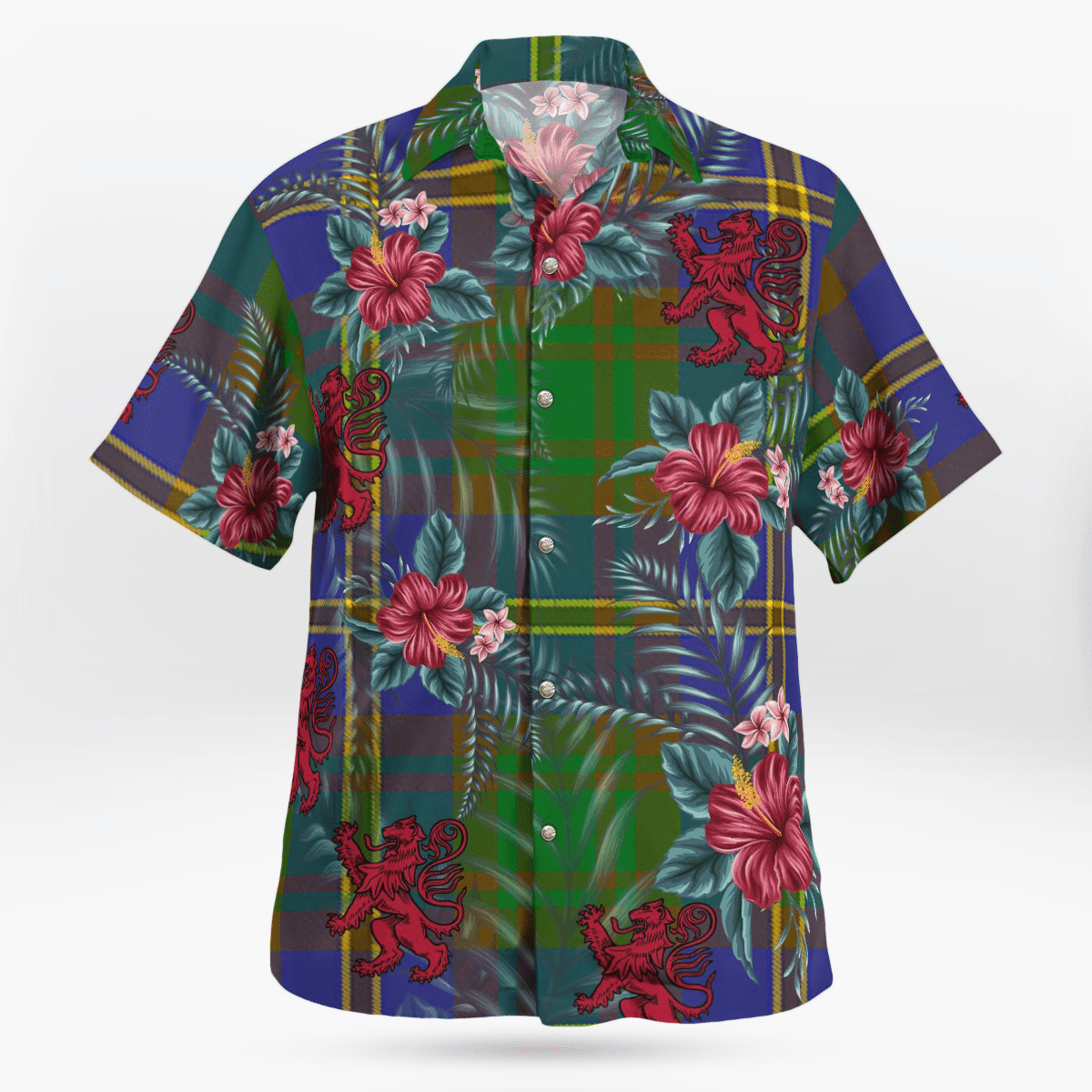 Clan Strange of Balkaskie Tartan Scottish Lion Hawaiian Shirt XM28 Strange of Balkaskie Tartan Tartan Hawaii Shirt   