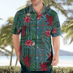 Clan Walker Hunting Ancient Tartan Scottish Lion Hawaiian Shirt GZ52 Walker Hunting Ancient Tartan Tartan Hawaii Shirt   