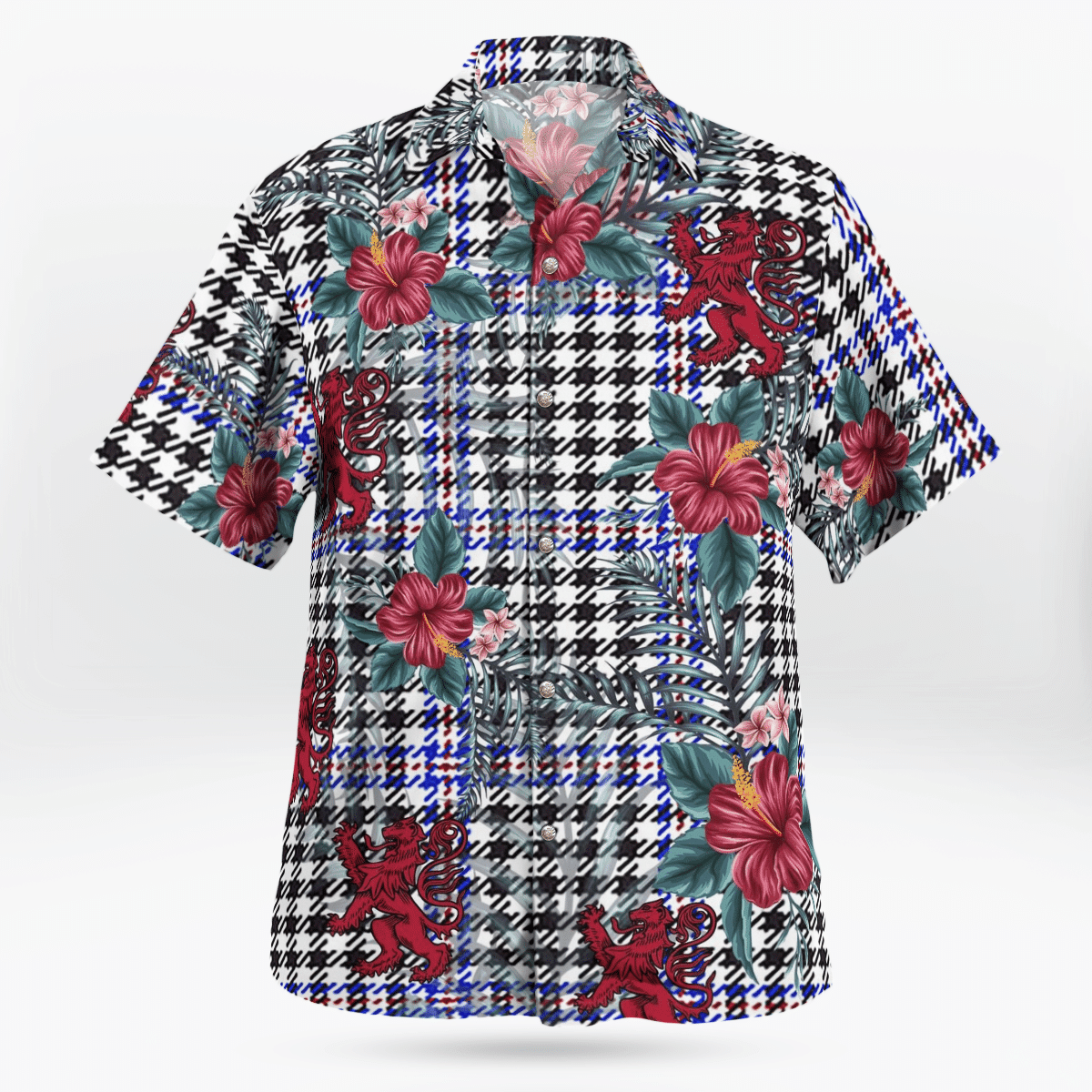 Clan Sir Walter Scott Tartan Scottish Lion Hawaiian Shirt AB30 Sir Walter Scott Tartan Tartan Hawaii Shirt   