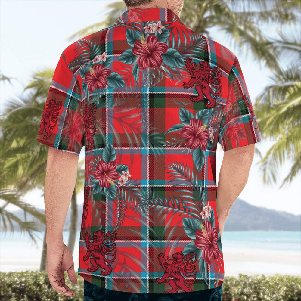 Clan Sinclair Modern Tartan Scottish Lion Hawaiian Shirt YU57 Sinclair Modern Tartan Tartan Hawaii Shirt   