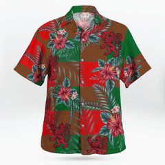 Clan Moncrieffe Tartan Scottish Lion Hawaiian Shirt BJ67 Moncrieffe Tartan Tartan Hawaii Shirt   