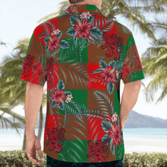 Clan Moncrieffe Tartan Scottish Lion Hawaiian Shirt BJ67 Moncrieffe Tartan Tartan Hawaii Shirt   