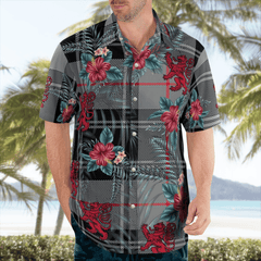 Clan Moffat Modern Tartan Scottish Lion Hawaiian Shirt GK83 Moffat Modern Tartan Tartan Hawaii Shirt   