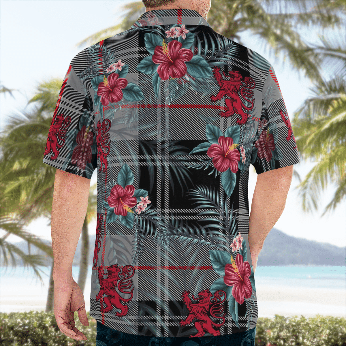 Clan Moffat Modern Tartan Scottish Lion Hawaiian Shirt GK83 Moffat Modern Tartan Tartan Hawaii Shirt   