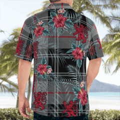 Clan Moffat Modern Tartan Scottish Lion Hawaiian Shirt GK83 Moffat Modern Tartan Tartan Hawaii Shirt   