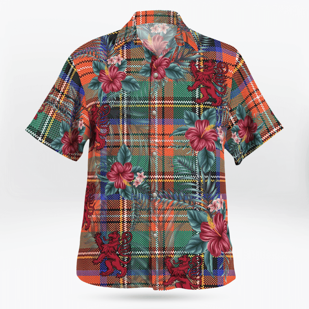 Clan Stewart Royal Ancient Tartan Scottish Lion Hawaiian Shirt WY18 Stewart Royal Ancient Tartan Tartan Hawaii Shirt   