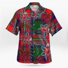 Clan Roxburgh District Tartan Scottish Lion Hawaiian Shirt YA11 Roxburgh District Tartan Tartan Hawaii Shirt   