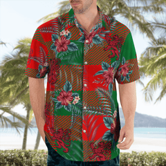 Clan Moncrieffe Tartan Scottish Lion Hawaiian Shirt BJ67 Moncrieffe Tartan Tartan Hawaii Shirt   