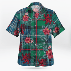 Clan Urquhart Ancient Tartan Scottish Lion Hawaiian Shirt BA38 Urquhart Ancient Tartan Tartan Hawaii Shirt   