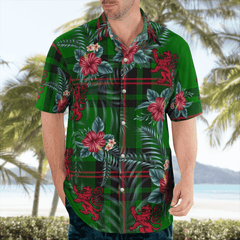 Clan Primrose (Fife) Tartan Scottish Lion Hawaiian Shirt QK61 Primrose (Fife) Tartan Tartan Hawaii Shirt   