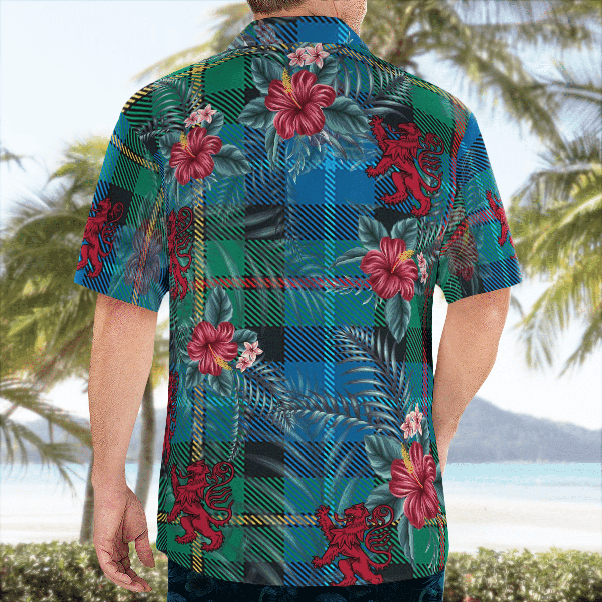 Clan Smith Ancient Tartan Scottish Lion Hawaiian Shirt SN57 Smith Ancient Tartan Tartan Hawaii Shirt   