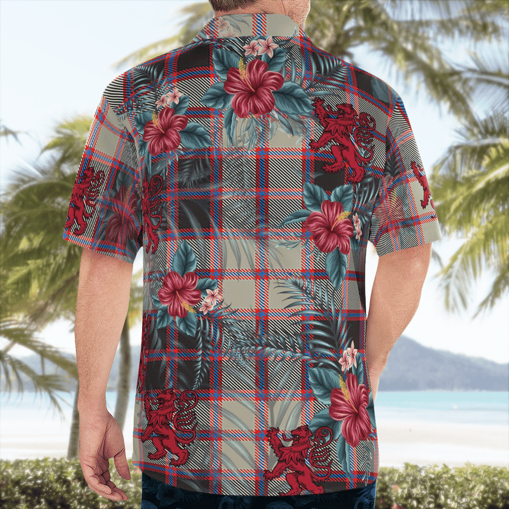 Clan MacPherson Hunting Ancient Tartan Scottish Lion Hawaiian Shirt VF29 MacPherson Hunting Ancient Tartan Tartan Hawaii Shirt   