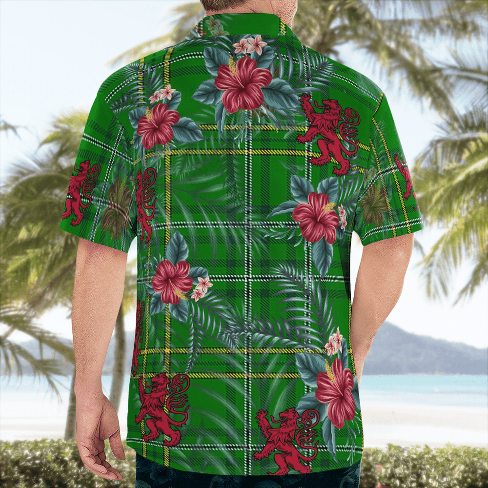 Clan Wexford County Tartan Scottish Lion Hawaiian Shirt WH16 Wexford County Tartan Tartan Hawaii Shirt   