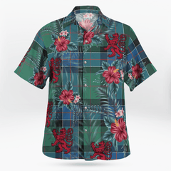 Clan Sinclair Hunting Ancient Tartan Scottish Lion Hawaiian Shirt IG19 Sinclair Hunting Ancient Tartan Tartan Hawaii Shirt   