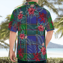 Clan Strachan Tartan Scottish Lion Hawaiian Shirt AW31 Strachan Tartan Tartan Hawaii Shirt   
