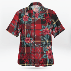 Clan Wallace Hunting Tartan Scottish Lion Hawaiian Shirt VM19 Wallace Hunting Tartan Tartan Hawaii Shirt   