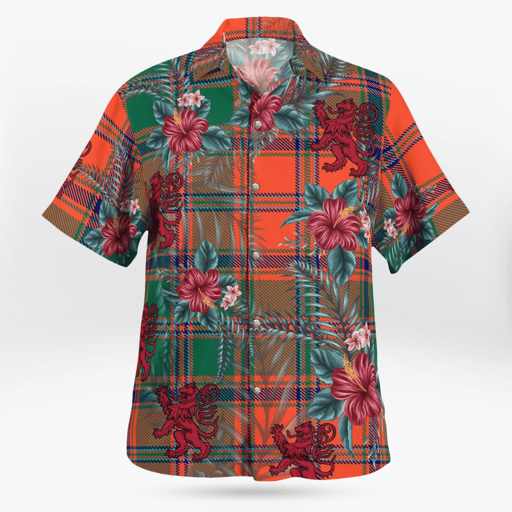 Clan Stewart of Appin Ancient Tartan Scottish Lion Hawaiian Shirt OB82 Stewart of Appin Ancient Tartan Tartan Hawaii Shirt   