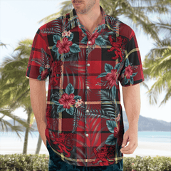 Clan Wallace Hunting Tartan Scottish Lion Hawaiian Shirt VM19 Wallace Hunting Tartan Tartan Hawaii Shirt   