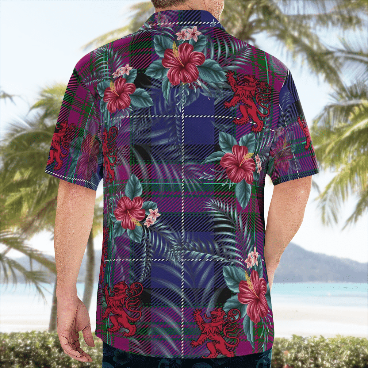 Clan Pride of Scotland Tartan Scottish Lion Hawaiian Shirt ID66 Pride of Scotland Tartan Tartan Hawaii Shirt   