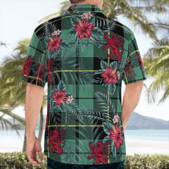 Clan Wallace Hunting Ancient Tartan Scottish Lion Hawaiian Shirt FH97 Wallace Hunting Ancient Tartan Tartan Hawaii Shirt   