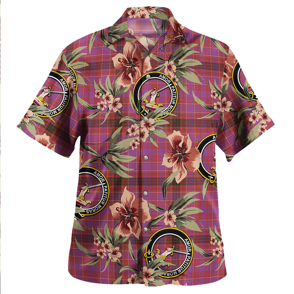 Clan Lumsden of Clova Weathered Tartan Crest Badge Aloha Hawaiian Shirt Tropical Old Style YB76 Lumsden of Clova Weathered Tartan Tartan Today   