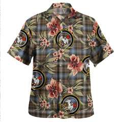 Clan Gammell Weathered Tartan Crest Badge Aloha Hawaiian Shirt Tropical Old Style ZZ58 Gammell Weathered Tartan Tartan Today   