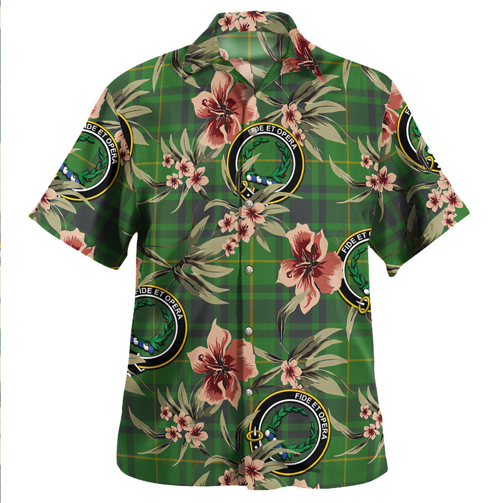 Clan MacArthur Ancient Tartan Crest Badge Aloha Hawaiian Shirt Tropical Old Style AI52 MacArthur Ancient Tartan Tartan Today   