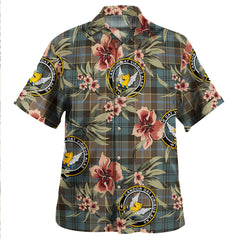 Clan Hogarth Weathered Tartan Crest Badge Aloha Hawaiian Shirt Tropical Old Style AT14 Hogarth Weathered Tartan Tartan Today   