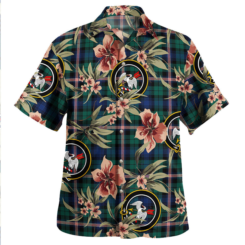 Gammell Modern Tartan Clan Crest Badge Aloha Hawaiian Shirt Tropical Old Style FJ78 Gammell Modern Tartan Tartan Today   