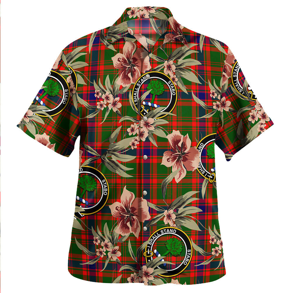 Clan Kinninmont Tartan Crest Badge Aloha Hawaiian Shirt Tropical Old Style AP80 Kinninmont Tartan Tartan Today   