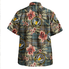 Clan Hogarth Weathered Tartan Crest Badge Aloha Hawaiian Shirt Tropical Old Style AT14 Hogarth Weathered Tartan Tartan Today   