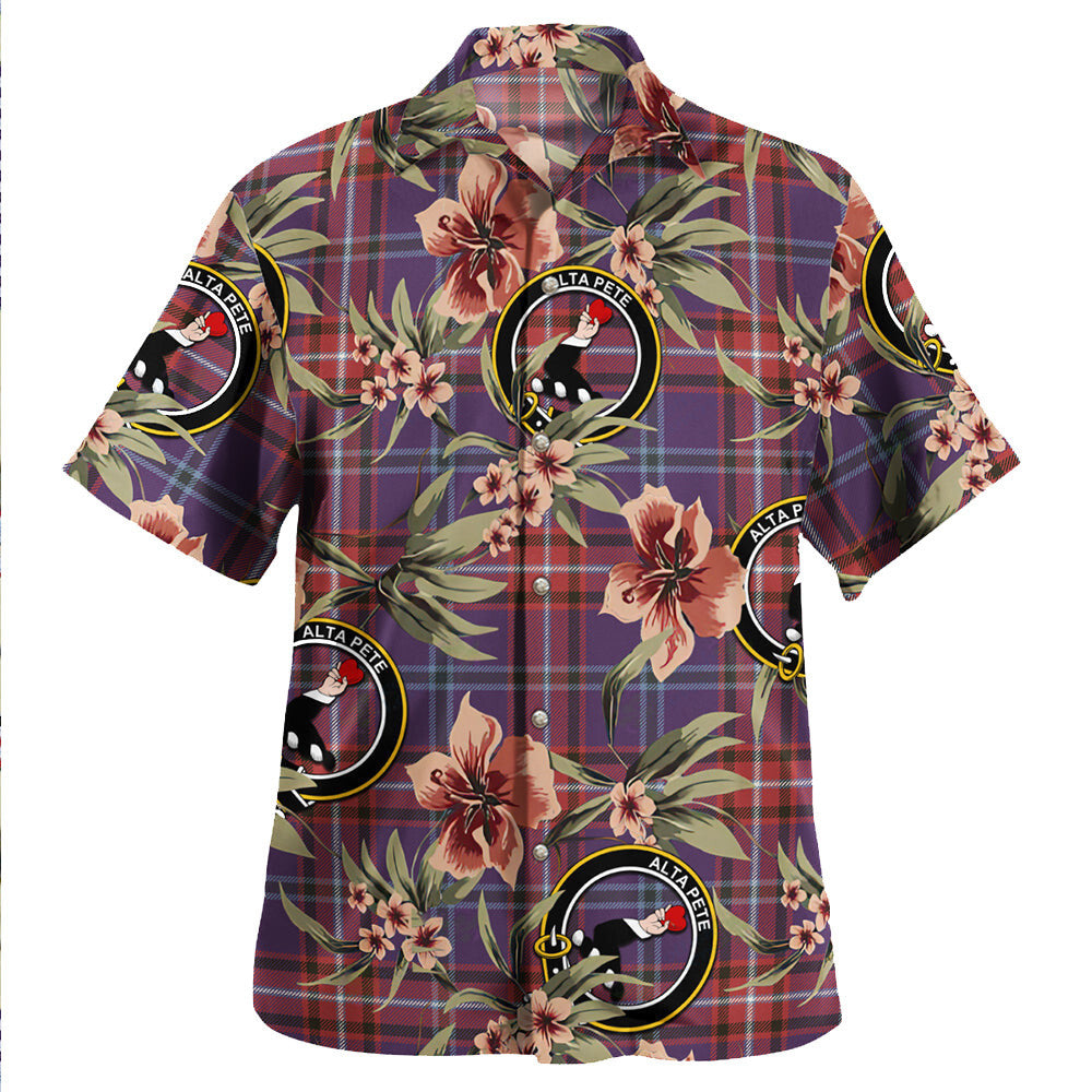 Clan Glenn Weathered Tartan Crest Badge Aloha Hawaiian Shirt Tropical Old Style AW45 Glenn Weathered Tartan Tartan Today   