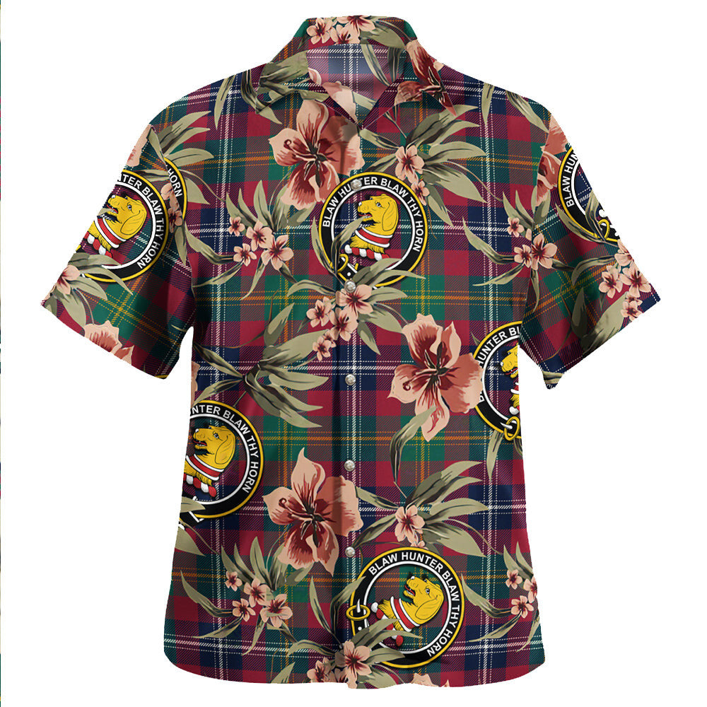 Clan Forrester Modern Tartan Crest Badge Aloha Hawaiian Shirt Tropical Old Style QL87 Forrester Modern Tartan Tartan Today   