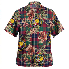 Clan Forrester Modern Tartan Crest Badge Aloha Hawaiian Shirt Tropical Old Style QL87 Forrester Modern Tartan Tartan Today   