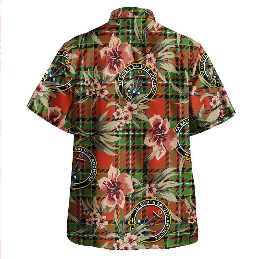 Clan Gillespie Ancient Tartan Crest Badge Aloha Hawaiian Shirt Tropical Old Style ZE61 Gillespie Ancient Tartan Tartan Today   