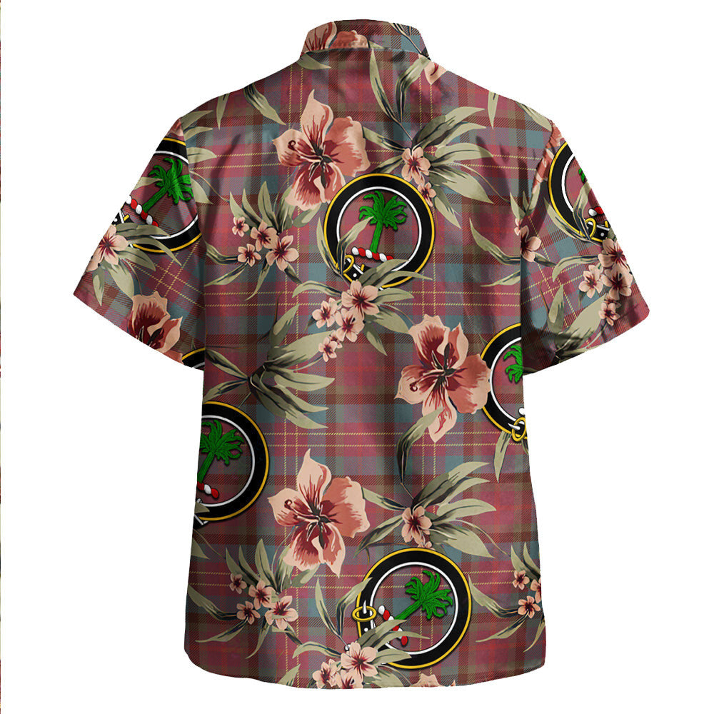 Clan Leighton Weathered Tartan Crest Badge Aloha Hawaiian Shirt Tropical Old Style AZ36 Leighton Weathered Tartan Tartan Today   