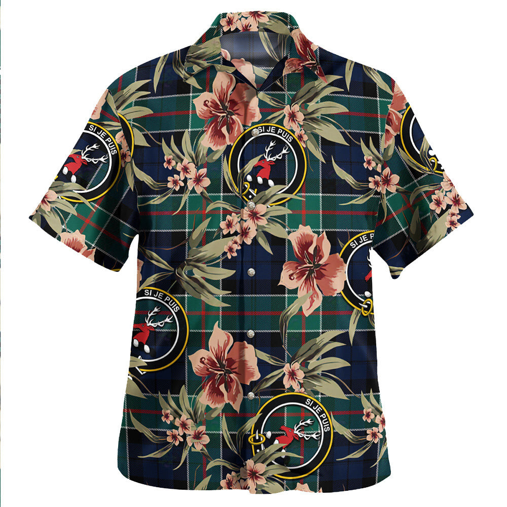 Clan Colquhoun (Cowans) Modern Tartan Crest Badge Aloha Hawaiian Shirt Tropical Old Style PN15 Colquhoun (Cowans) Modern Tartan Tartan Today   