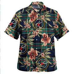 Clan Colquhoun (Cowans) Modern Tartan Crest Badge Aloha Hawaiian Shirt Tropical Old Style PN15 Colquhoun (Cowans) Modern Tartan Tartan Today   