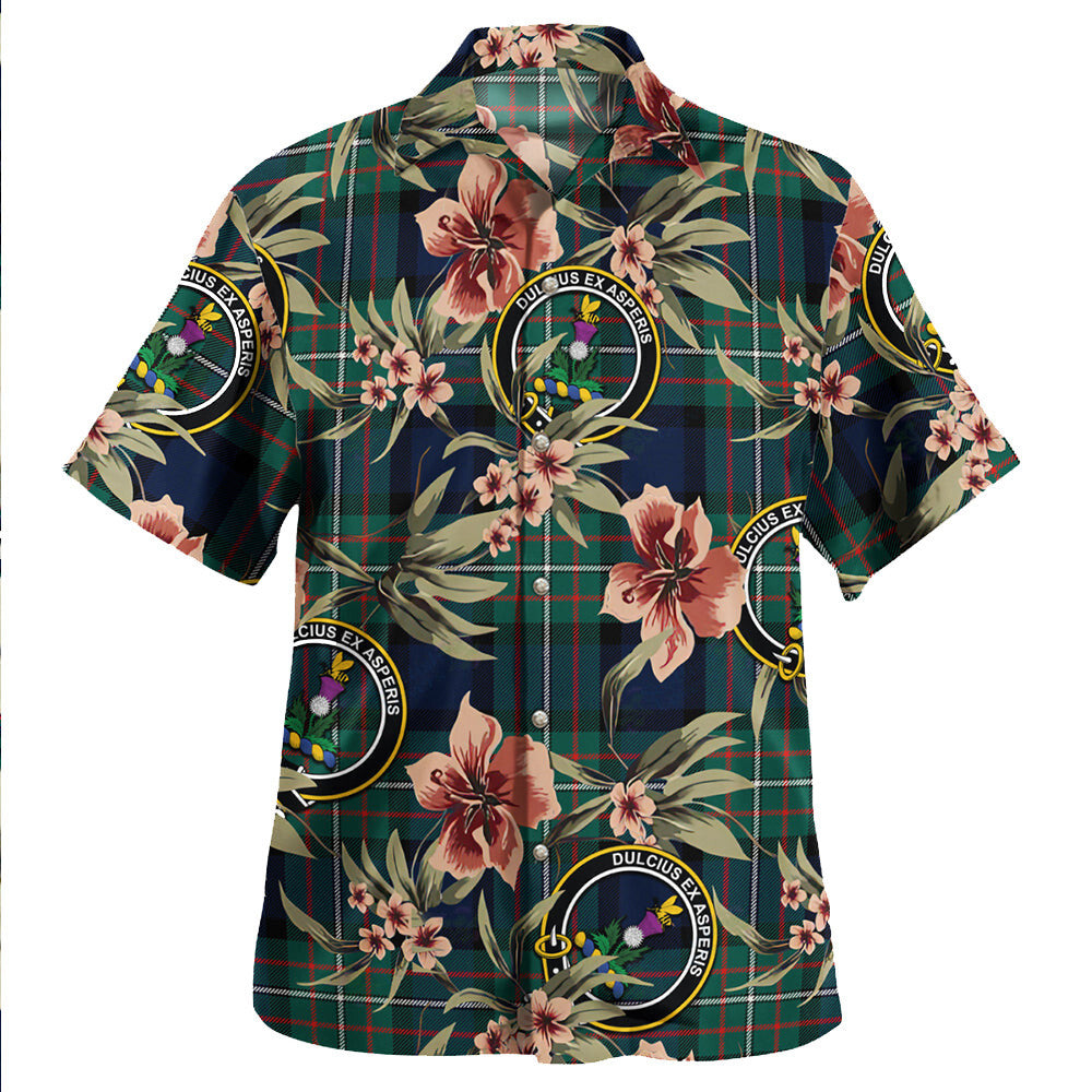 Clan Ferguson Modern Tartan Crest Badge Aloha Hawaiian Shirt Tropical Old Style KJ58 Ferguson Modern Tartan Tartan Today   