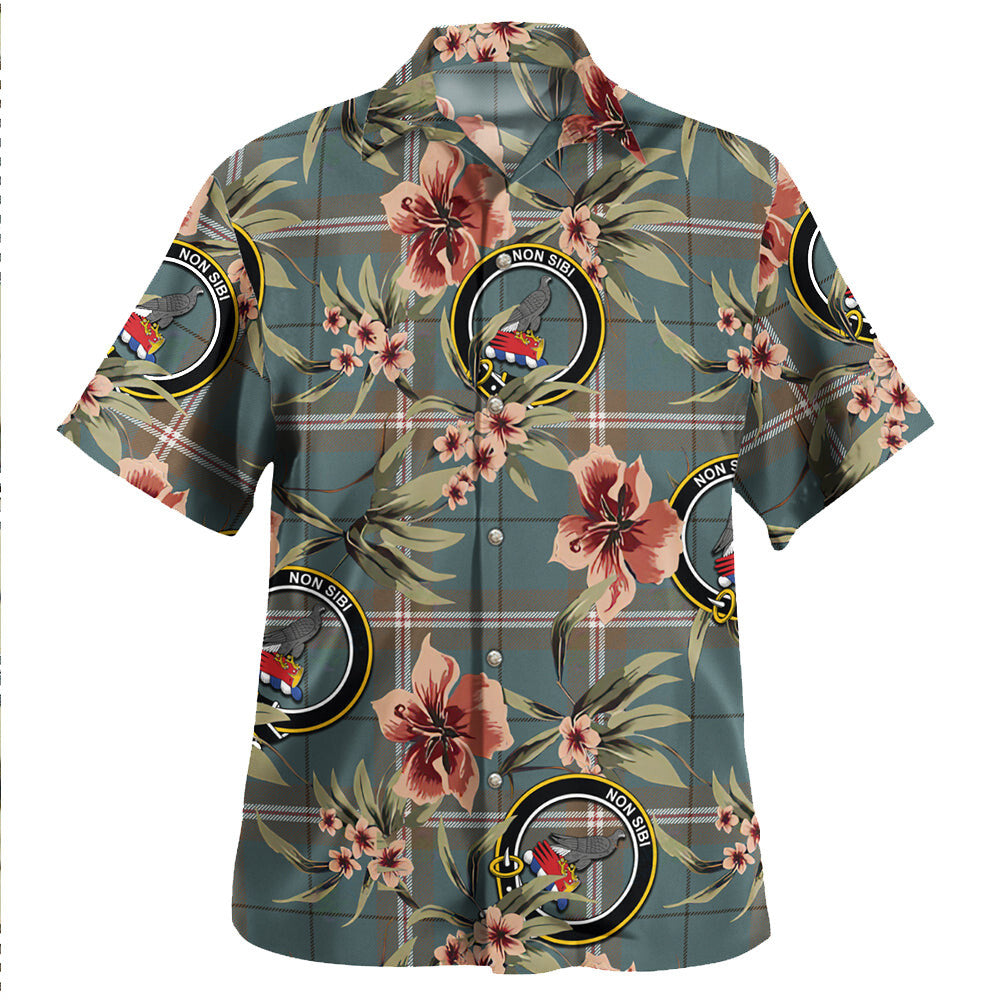 Clan Cleland Weathered Tartan Crest Badge Aloha Hawaiian Shirt Tropical Old Style HT71 Cleland Weathered Tartan Tartan Today   