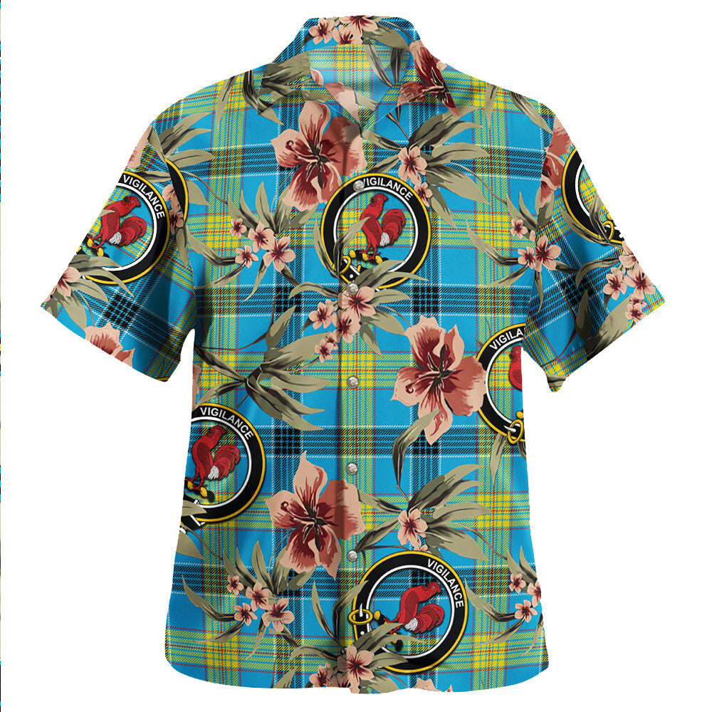 Clan Laing (Lang) Modern Tartan Crest Badge Aloha Hawaiian Shirt Tropical Old Style EK99 Laing (Lang) Modern Tartan Tartan Today   