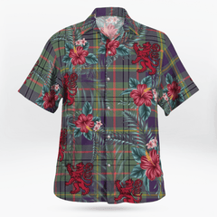 Clan Taylor Weathered Tartan Scottish Lion Hawaiian Shirt OH40 Taylor Weathered Tartan Tartan Hawaii Shirt   