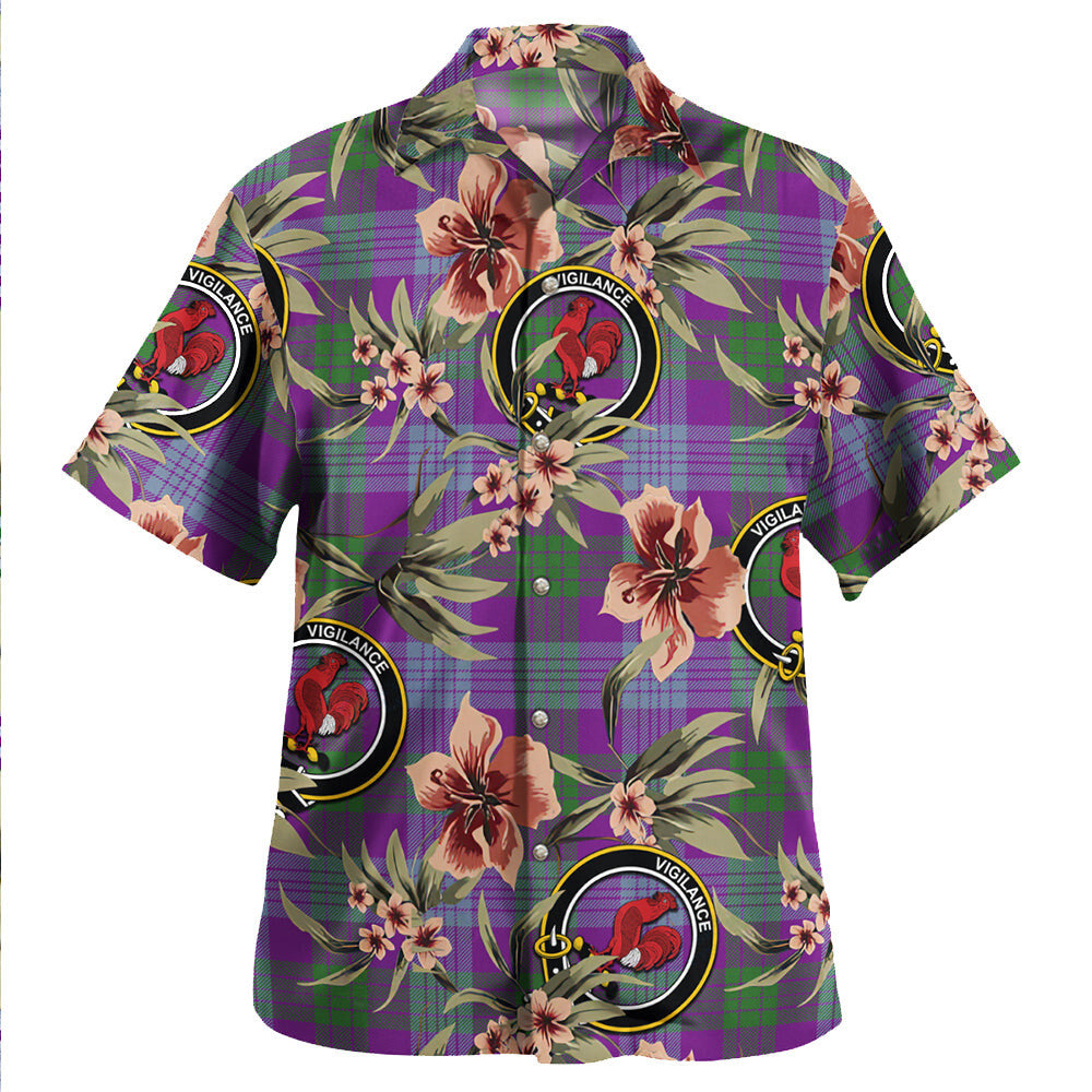 Clan Lang (Laing) Ancient Tartan Crest Badge Aloha Hawaiian Shirt Tropical Old Style OI15 Lang (Laing) Ancient Tartan Tartan Today   