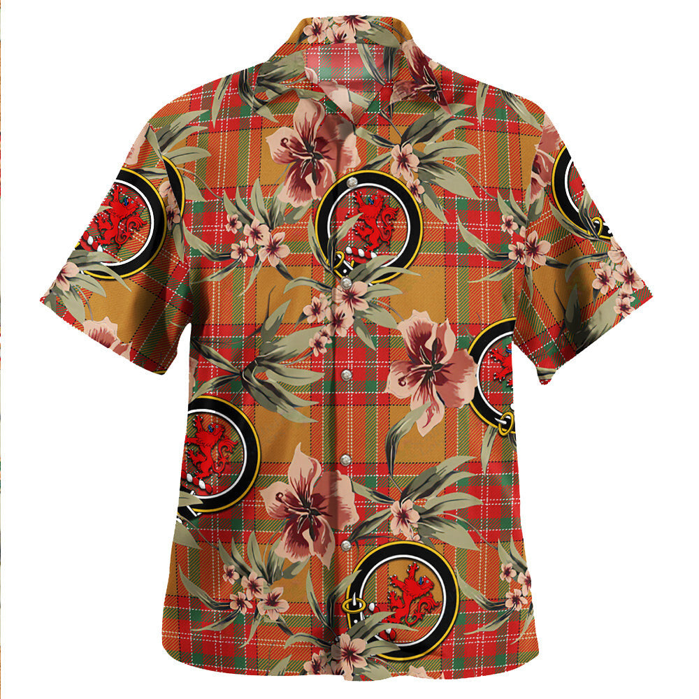 Clan MacBrair Modern Tartan Crest Badge Aloha Hawaiian Shirt Tropical Old Style CR51 MacBrair Modern Tartan Tartan Today   